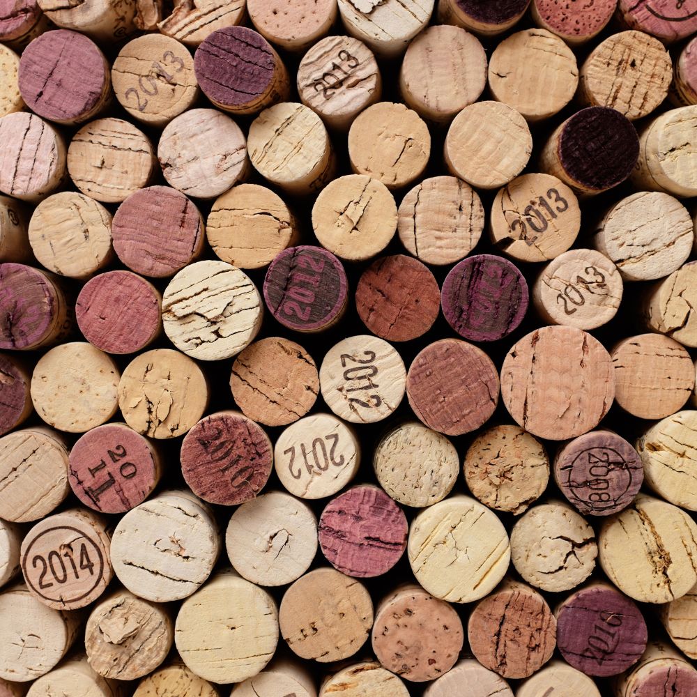a wall of corks